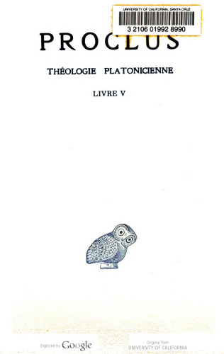 Théologie platonicienne Livre V