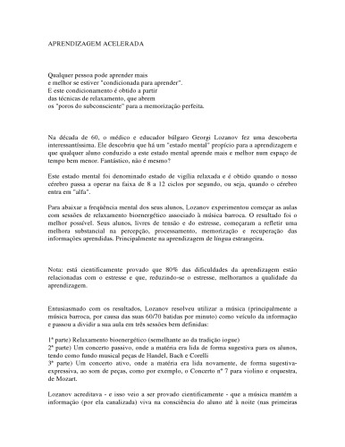 Aprendizagem acelerada