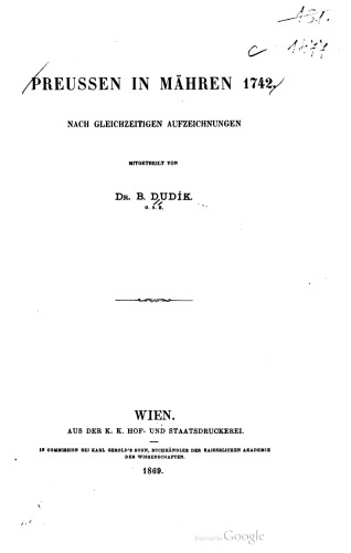 Preußen in Mähren 1742