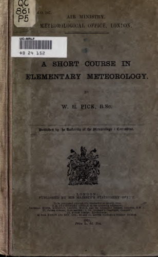 A Short Course in Elementary Meteorology