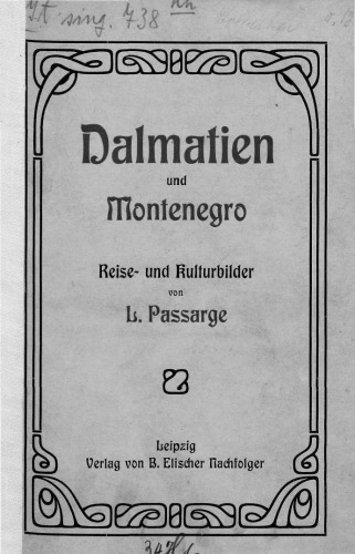 Dalmatien und Montenegro : Reise- und Kulturbilder