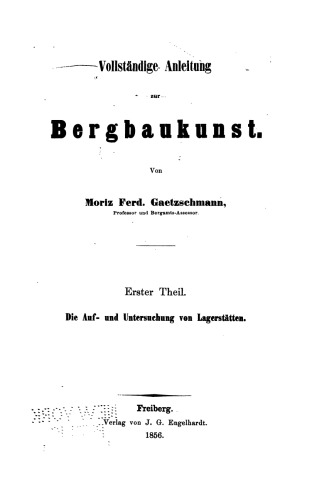 Die Auf- und Untersuchung von Lagerstätten
