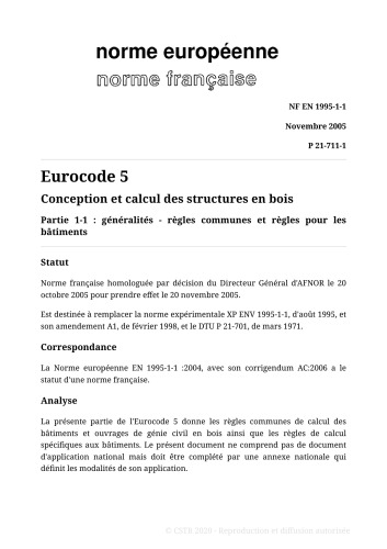 Eurocode 5 : Calcul des structures en bois