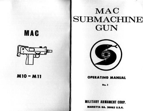 MAC M10-M11 Submachine Gun Operating Manual