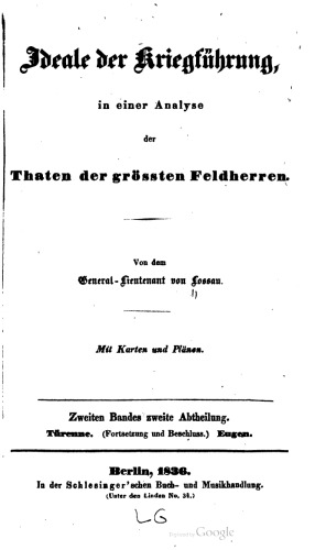 Türenne (Fortsetzung und Beschluss). Eugen