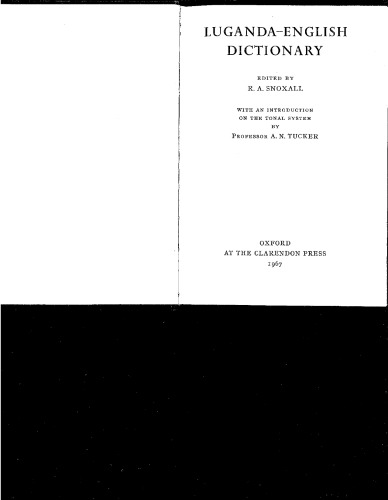 Luganda-English dictionary