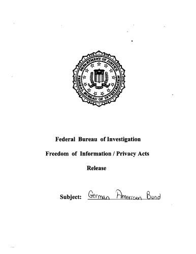 German American Federation / Bund