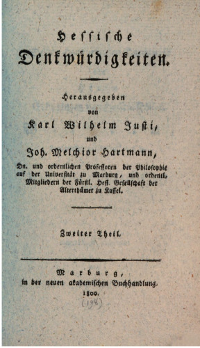 Hessische Denkwürdigkeiten