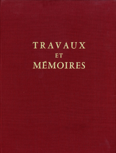 Travaux et mémoires: 4