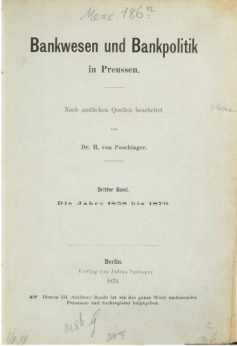 Die Jahre 1858 bis 1870