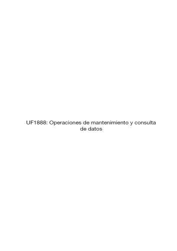 UF1888--Operaciones de mantenimiento y consulta de datos