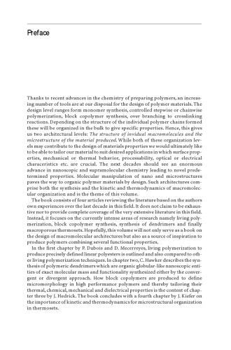 Macromolecular Architectures