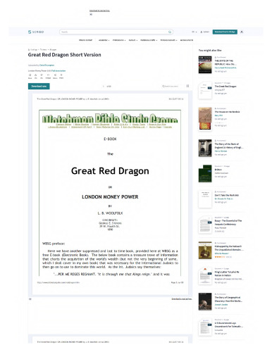 The Great Red Dragon or London Money Power