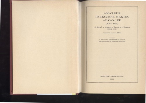 Amateur Telescope Making Vol 2 [advanced]