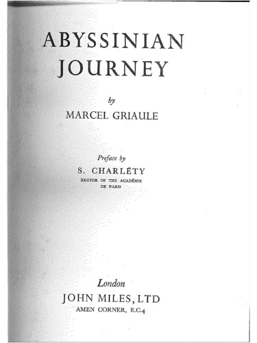 Abyssinian Journey