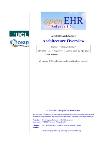 openEHR - Architecture Overview