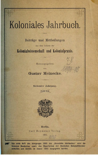 Koloniales Jahrbuch