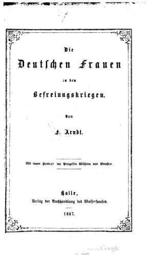 Die Deutschen Frauen in den Befreiungskriegen