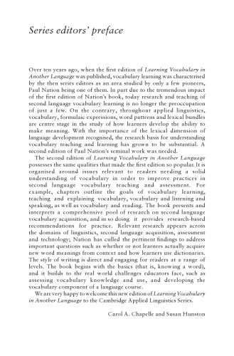 Learning Vocabulary in Another Language