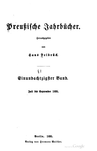 Preußische Jahrbücher