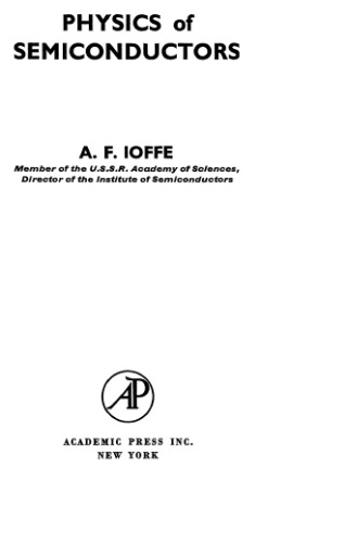 Physics of semiconductors