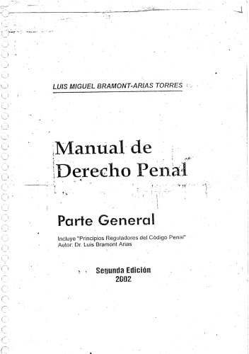 Manual de derecho penal: parte general