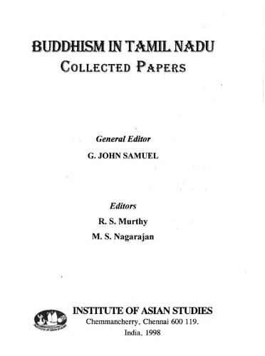 Buddhism in Tamil Nadu : collected papers