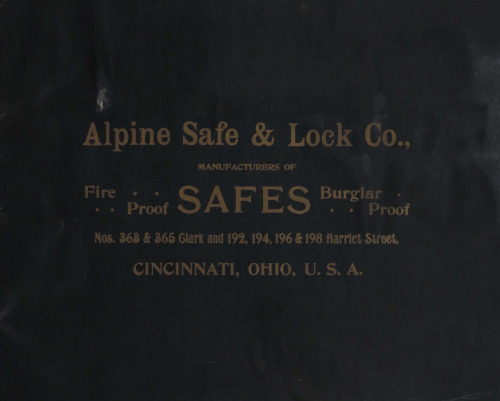 Alpine Lock & Safe Co. Catalog 1890