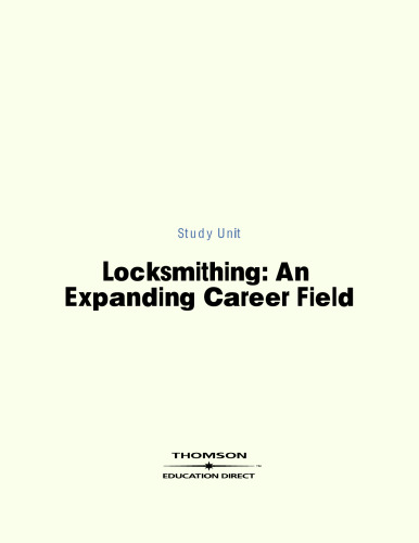 Locksmithing Course: An Expanding Career Field