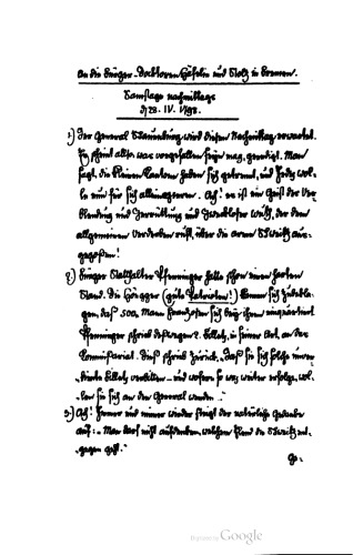 Briefe Lavaters an seine Bremer Freunde 1798