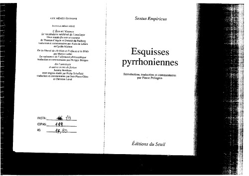 Esquisses Pyrrhoniennes