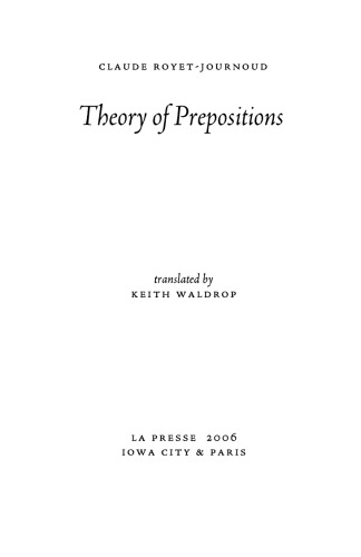 Theory of prepositions