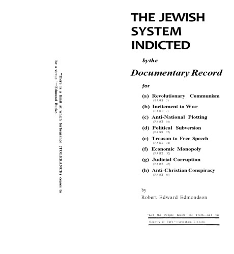 The Jewish System Indicted ...by the Documentary Record