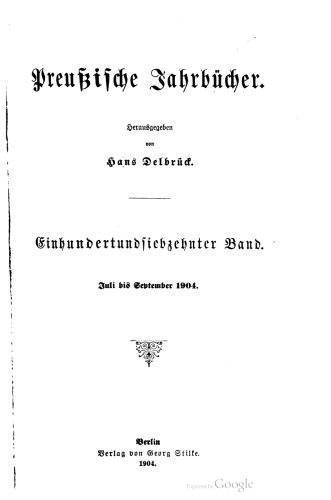 Preußische Jahrbücher