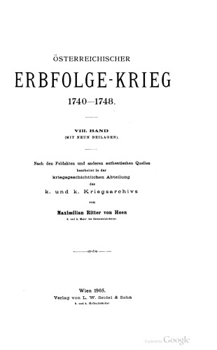 Österreichischer Erbfolge-Krieg 1740 - 1748