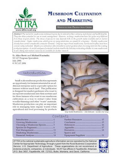 Mushroom cultivation and marketing