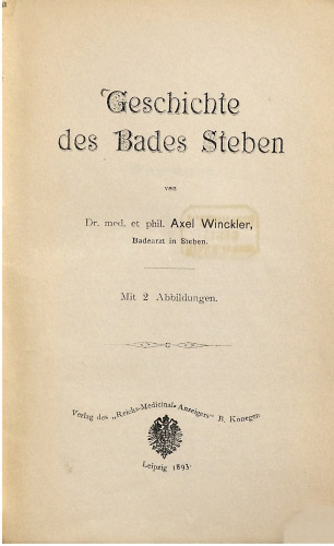 Geschichte des Bades Steben