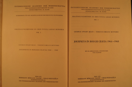 Journeys in Rough Cilicia, 1964-1968
