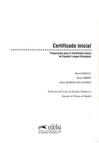 Preparación para el Certificado Inicial