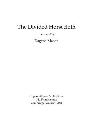 The Divided Horsecloth, translated by Eugene Mason