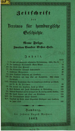 Zeitschrift des Vereins für Hamburgische Geschichte