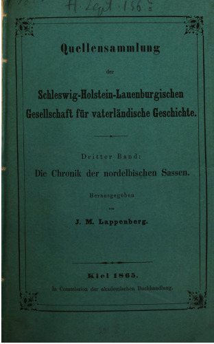 Die Chronik der nordelbischen Sassen