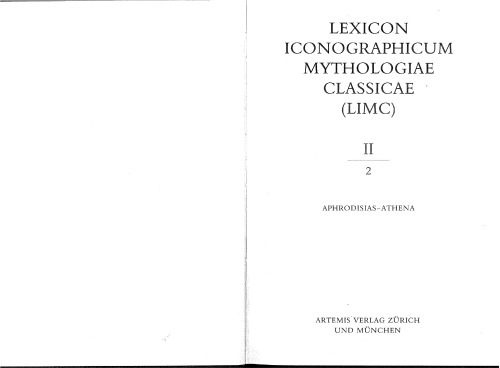 Lexicon Iconographicum Mythologiae Classicae (LIMC)