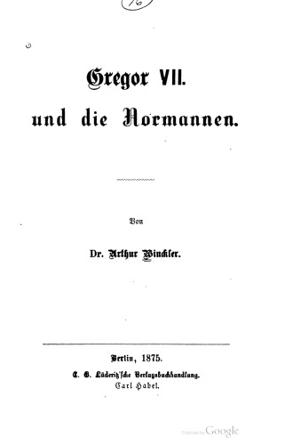 Gregor VII. und die Normannen