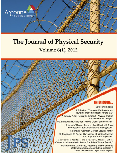 The Journal of Physical Security Volume 6 Issue 1 - JPS 6(1)