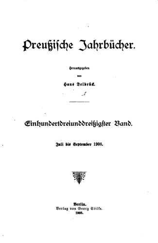Preußische Jahrbücher