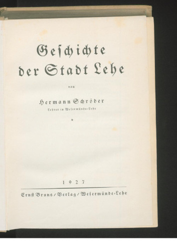 Geschichte der Stadt Lehe