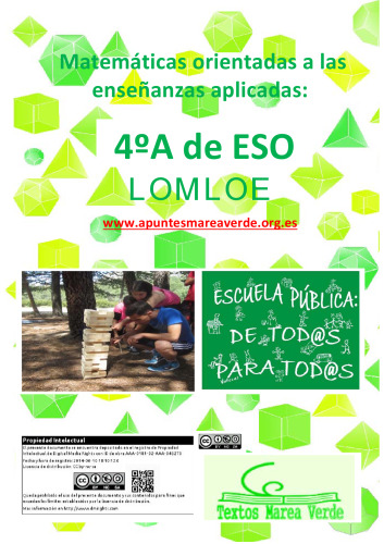 Matemáticas orientadas a las enseñanzas aplicadas 4º A de ESO (LOMLOE)