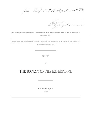 Report on the botany of the expedition