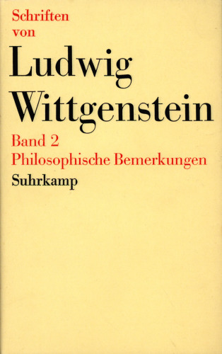 Schriften 2 : Philosophische Bemerkungen